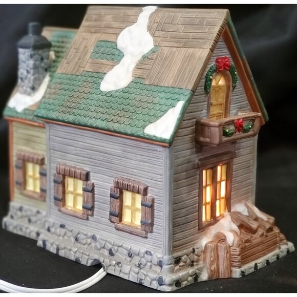 Santa Workbench SAWMILL CREEK WOODSHOP Christmas Village mill building REPAIRED - Picture 6 of 13